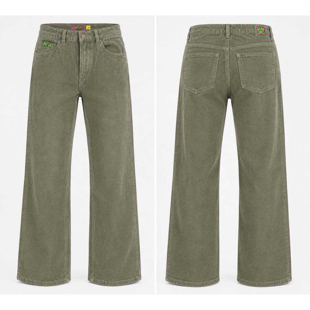 Empyre Tori Sage Green Corduroy Baggy Skate Grunge Pants WOMENS 4X31